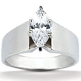 thumbnail image 1 of Beryl Creation 2.60 Ct Marquise Cut CZ White Diamond Solitaire Engagement Wedding Women's Ring 925 Sterling Silver 14k White Gold Finish-5, 1 of 1