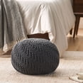 thumbnail image 1 of Beryl Knitted Cotton Pouf, 1 of 7