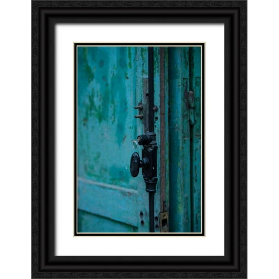Berzel, Erin 11x14 Black Ornate Wood Framed with Double Matting Museum Art Print Titled - Cafe Door