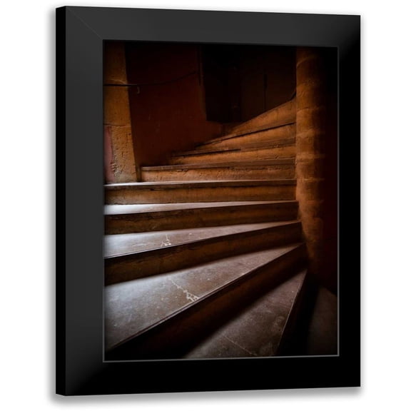 Berzel, Erin 13x18 Black Modern Framed Museum Art Print Titled - Old Lyon Stairway II
