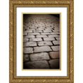 thumbnail image 1 of Berzel, Erin 13x18 Gold Ornate Wood Framed with Double Matting Museum Art Print Titled - Stone Path III, 1 of 4