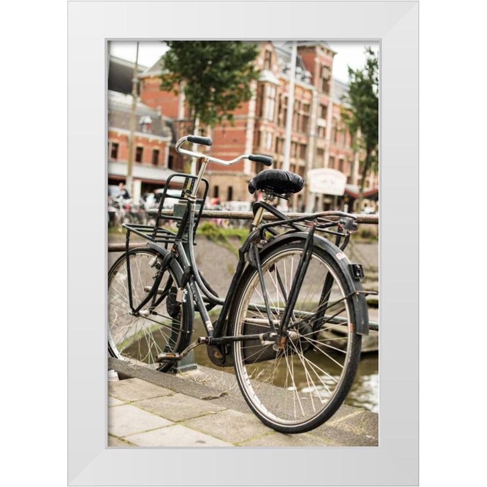 Berzel Erin 13x18 White Modern Wood Framed Museum Art Print Titled Dutch Bike