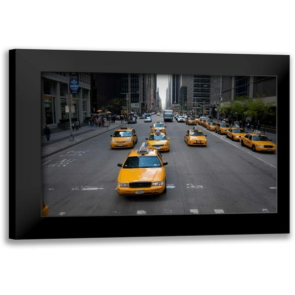 Berzel, Erin 14x11 Black Modern Framed Museum Art Print Titled - NYC Taxi Cabs