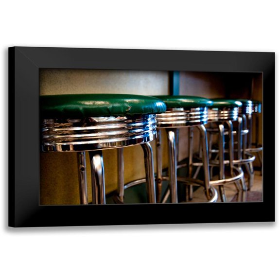 Berzel, Erin 14x11 Black Modern Framed Museum Art Print Titled - Retro Bar Stools I
