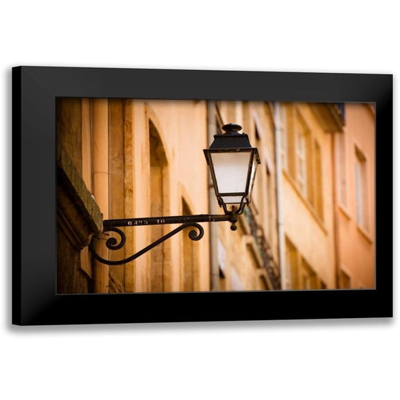 Berzel, Erin 14x11 Black Modern Framed Museum Art Print Titled - Streets Lights in Lyon I