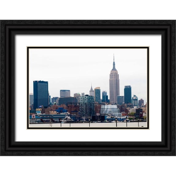 Berzel, Erin 14x11 Black Ornate Wood Framed with Double Matting Museum Art Print Titled - Manhattan Cityscape I