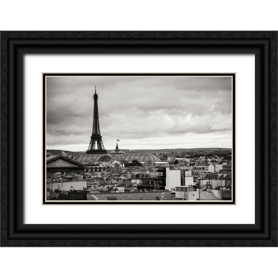 Berzel, Erin 14x11 Black Ornate Wood Framed with Double Matting Museum Art Print Titled - Paris BW I