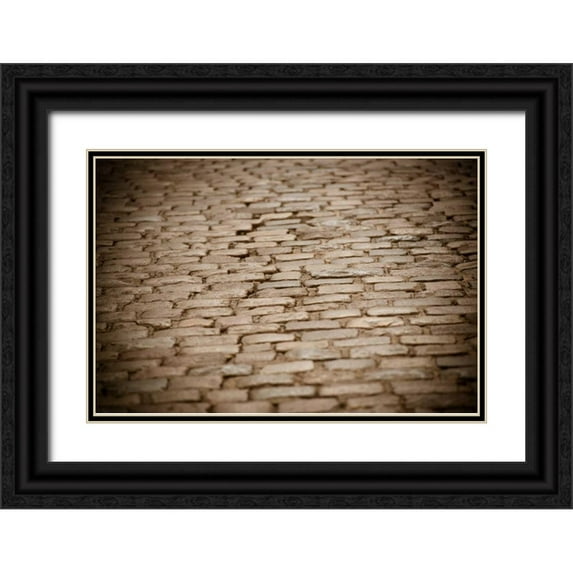 Berzel, Erin 14x11 Black Ornate Wood Framed with Double Matting Museum Art Print Titled - Stone Path II