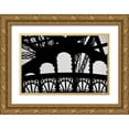 thumbnail image 1 of Berzel, Erin 14x11 Gold Ornate Wood Framed with Double Matting Museum Art Print Titled - Eiffel Tower Latticework IV, 1 of 4