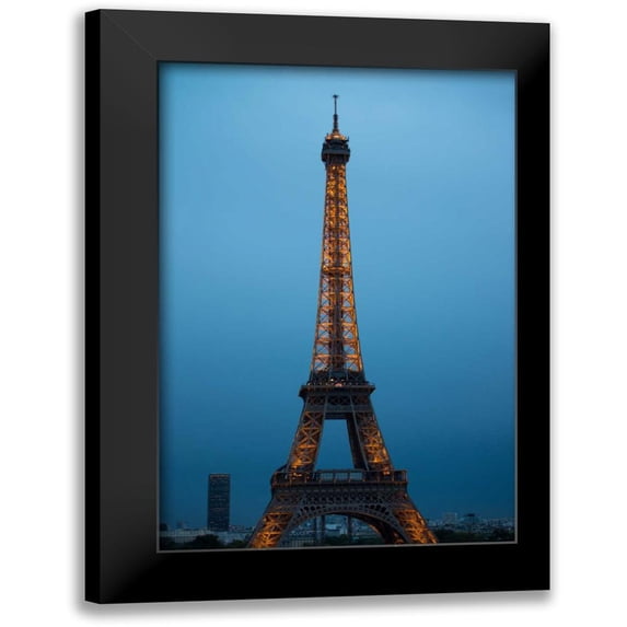 Berzel, Erin 17x24 Black Modern Framed Museum Art Print Titled - Eiffel Tower at Night II