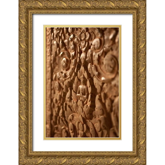 Berzel, Erin 17x24 Gold Ornate Wood Framed with Double Matting Museum Art Print Titled - Carving Detail