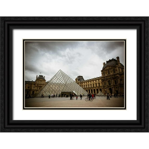 Berzel, Erin 18x13 Black Ornate Wood Framed with Double Matting Museum Art Print Titled - The Louvre I