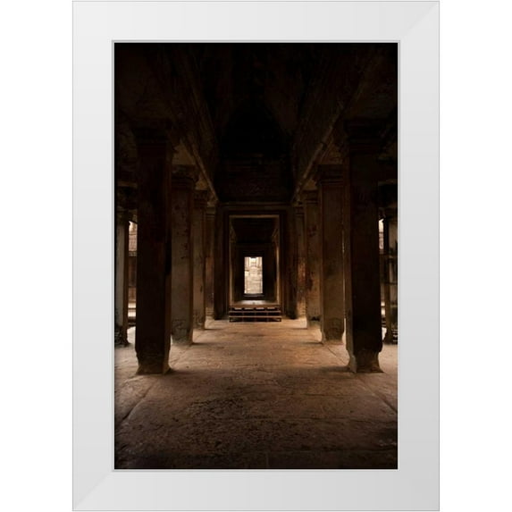 Berzel, Erin 23x32 White Modern Wood Framed Museum Art Print Titled - Angkor Wat I