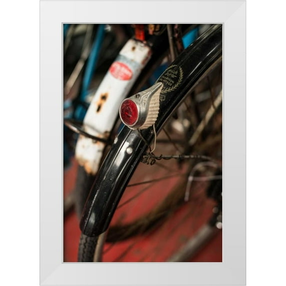 Berzel, Erin 23x32 White Modern Wood Framed Museum Art Print Titled - Dutch Bike Detail