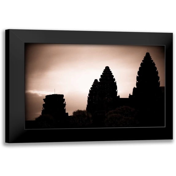 Berzel, Erin 24x17 Black Modern Framed Museum Art Print Titled - Sepia Sunrise II