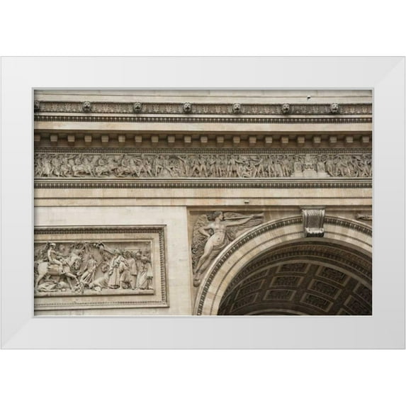 Berzel, Erin 24x17 White Modern Wood Framed Museum Art Print Titled - Arc de Triomphe III