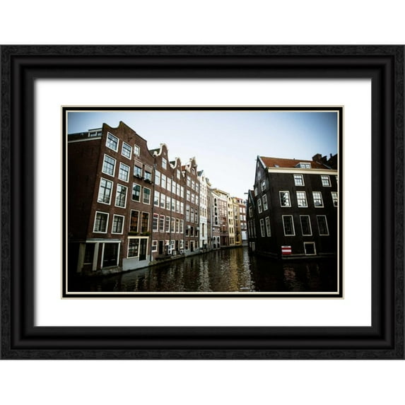 Berzel, Erin 32x23 Black Ornate Wood Framed with Double Matting Museum Art Print Titled - OZ Voorburgwal I