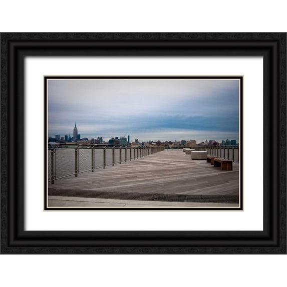 Berzel, Erin 32x23 Black Ornate Wood Framed with Double Matting Museum Art Print Titled - Pier C Park I