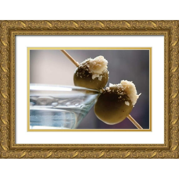 Berzel, Erin 32x23 Gold Ornate Wood Framed with Double Matting Museum Art Print Titled - Cocktail Hour VIII