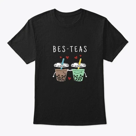 Bes Teas Best Friends Cute Boba Bubble T-Shirt Made in the USA Size S to 5XL