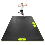 BesWin Large Exercise Mat, 8 x 48mm Extra Durable Workout Mats for Home Gym Flooring, High-Density Gym Mats Cardio Mat for Jump Rope, MMA, Stretch, HIIT, Shoe-Friendly