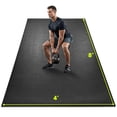 thumbnail image 1 of BesWin Large Exercise Mat, 8' x 4'(6mm) Extra Durable Workout Mats for Home Gym Flooring, High-Density Gym Mats Cardio Mat for Jump Rope, MMA, Stretch, HIIT, Shoe-Friendly, 1 of 6