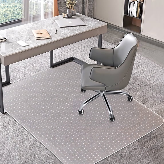 BesWin Office Chair Mat for Carpets, 30" x 48" Clear Computer Desk Chair Mat for Low Carpeted Floors, Thick and Sturdy Carpet Protector, Easy Glide and Flat Without Curling(Rectangle)