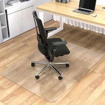BesWin Office Chair Mat for Hardwood Floor, 36" x 48" Clear PVC Desk Chair Mat, Anti-Slip Floor Protector Mat for Home or Office