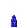 thumbnail image 1 of Besa Karli 5 3/4"W Bronze Blue Cloud Glass LED Mini Pendant, 1 of 3