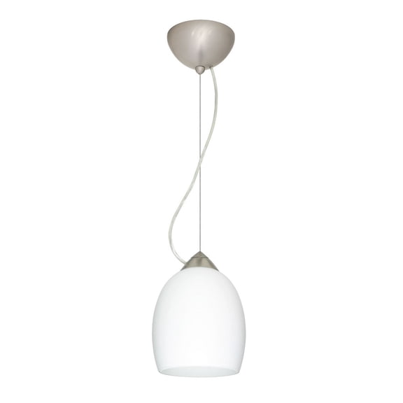 Besa Lighting 1KX-169707-SN Lucia 1-Light Pendant Satin Nickel
