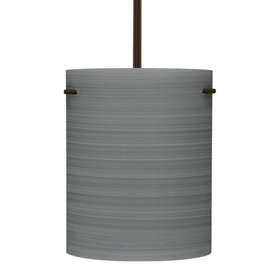 Tamburo 8 - 1 - Light Bronze Dark Brown Contemporary - LED Brass And Steel Pendant Light