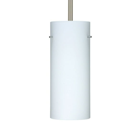 Besa Lighting 1TT-412307-SN Stilo 10 1 Light Satin Nickel Stem Pendant Ceiling Light