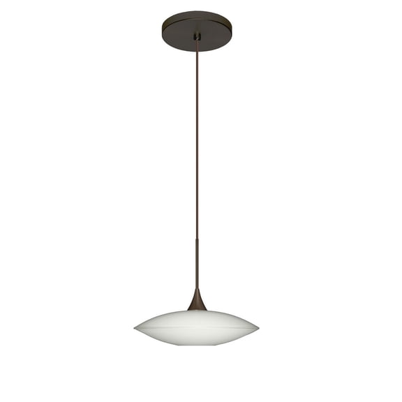 Besa Lighting - Spazio-One Light Cord Pendant with Flat Canopy-8.75 Inches Wide