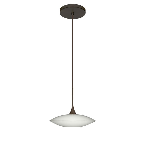 Besa Lighting - Spazio-One Light Cord Pendant with Flat Canopy-8.75 Inches Wide