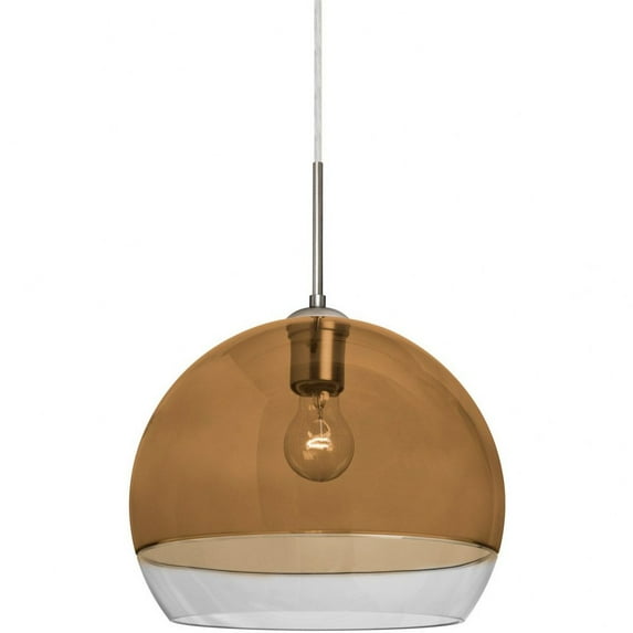 Besa Lighting - Ally 12 - 1 Light Cord Pendant-Satin Nickel Finish-Amber/Clear