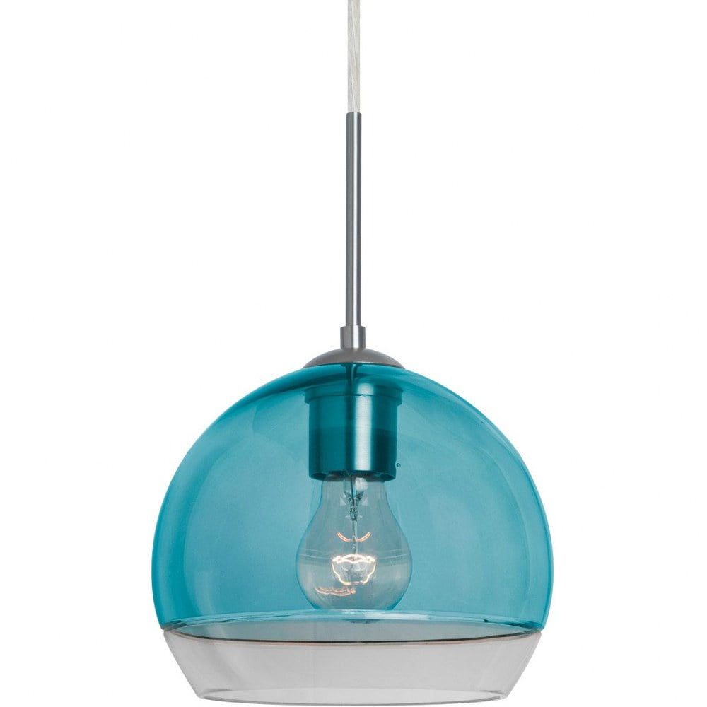 Besa Lighting - Ally 8 - 1 Light Cord Pendant-Satin Nickel Finish-Coral