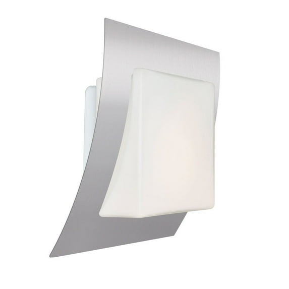 AXIS10-LED-SL Besa Lighting Axis 10 - 9W 1 LED Wall Sconce In Contemporary Style-10 Inches Tall and 10 Inches Wide-Silver Finish