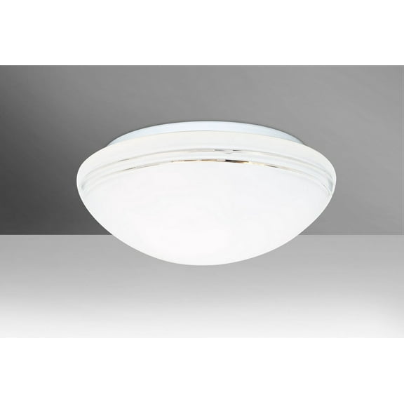 911010C-Besa Lighting-Bobbi 12-Two Light Flush Mount-12 Inches Wide by 5.25 Inches High-Opal Glass Color-Incandescent Lamping Type