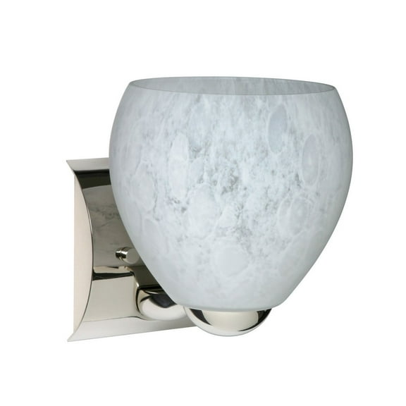 1WZ-412219-CR Besa Lighting Bolla - One Light Mini Wall Sconce-Carrera Glass Color-Incandescent Lamping Type