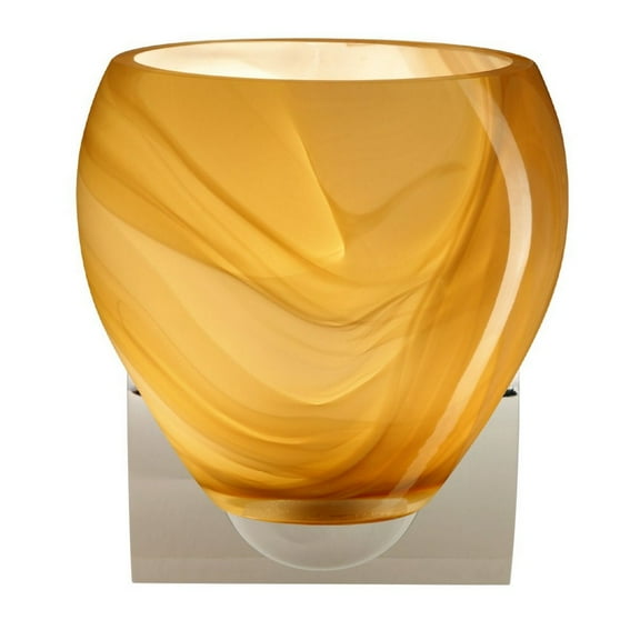 1WZ-4122HN-CR Besa Lighting Bolla - One Light Mini Wall Sconce-Honey Glass Color-Incandescent Lamping Type