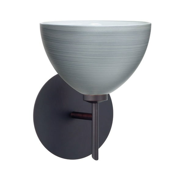 1SW-4679TN-BR Besa Lighting Brella - 1 Light Mini Wall Sconce In Contemporary Style-8 Inches Tall and 6 Inches Wide-Bronze Finish-Titan Glass Color