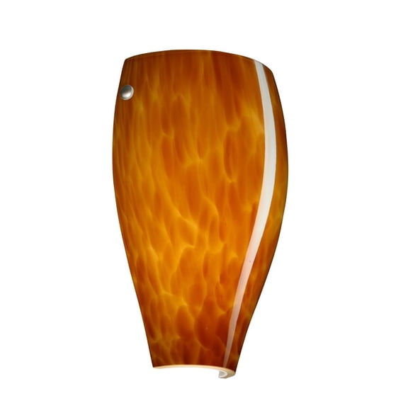 704318-PN-Besa Lighting-Chelsea - 1 Light Wall Sconce In Contemporary Style-11 Inches Tall and 7.38 Inches Wide-Polished Nickel Finish-Amber Cloud
