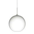 thumbnail image 1 of 1JT-COCO1207-LED-SN-Besa Lighting-Coco 12-One Light Cord Pendant-11.75 Inches Wide by 11.5 Inches High-Satin Nickel Finish-Opal Matte Glass Color-LED, 1 of 1