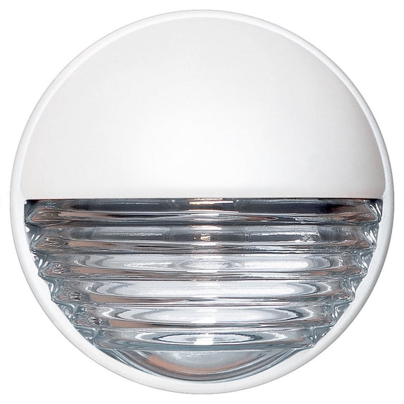 301953 Besa Lighting Costaluz 3019 Series - One Light Half Sphere Outdoor Wall Sconce-White Finish-Clear Glass Color