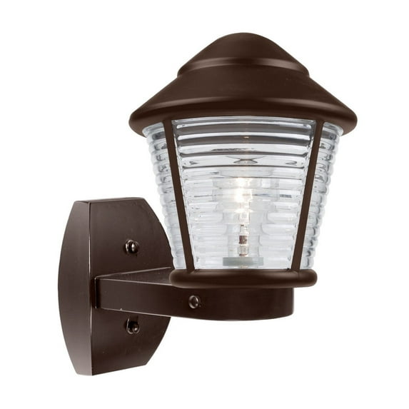 310098-WALL-Besa Lighting-Costaluz 3100 Series-One Light Outdoor Wall Sconce-7.88 Inches Wide by 12 Inches High-Bronze Finish-Clear Glass Color