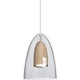 thumbnail image 1 of Besa Lighting - Dano - 13 Inch 9W 1 LED Cord Pendant Satin Nickel Clear/Natural, 1 of 1