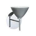 thumbnail image 1 of 1SW-1743TN-CR-Besa Lighting-Domi-One Light Mini Wall Sconce-5 Inches Wide by 6.25 Inches High-Chrome Finish-Titan Glass Color-Halogen Lamping Type, 1 of 2