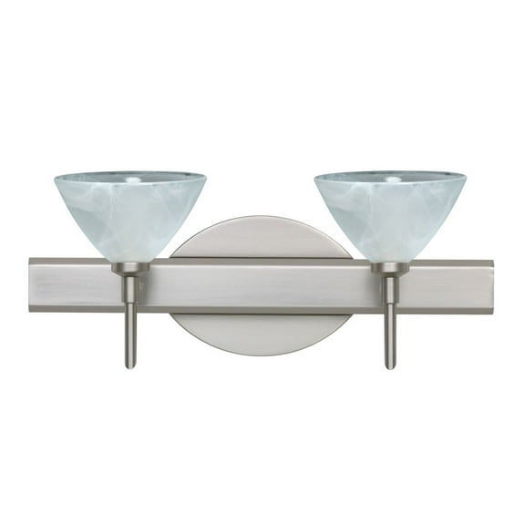 Domi 2 - Light Satin Nickel/Silver Halogen Steel Wall Sconce