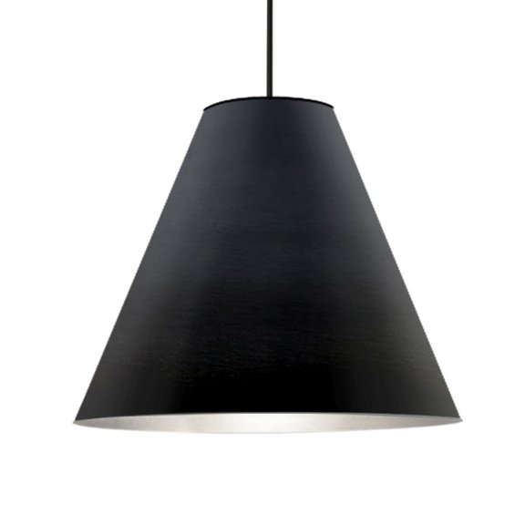 1TT-DYLANBK-LED-BK-Besa Lighting-Dylan - 30W 1 LED 120V Stem Pendant In Industrial Style-18 Inches Tall and 20 Inches Wide-Black Finish-Black  Shade