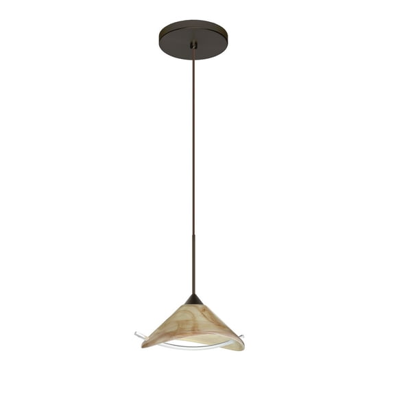Besa Lighting - Hoppi-One Light Cord Pendant with Flat Canopy-5.5 Inches Wide by